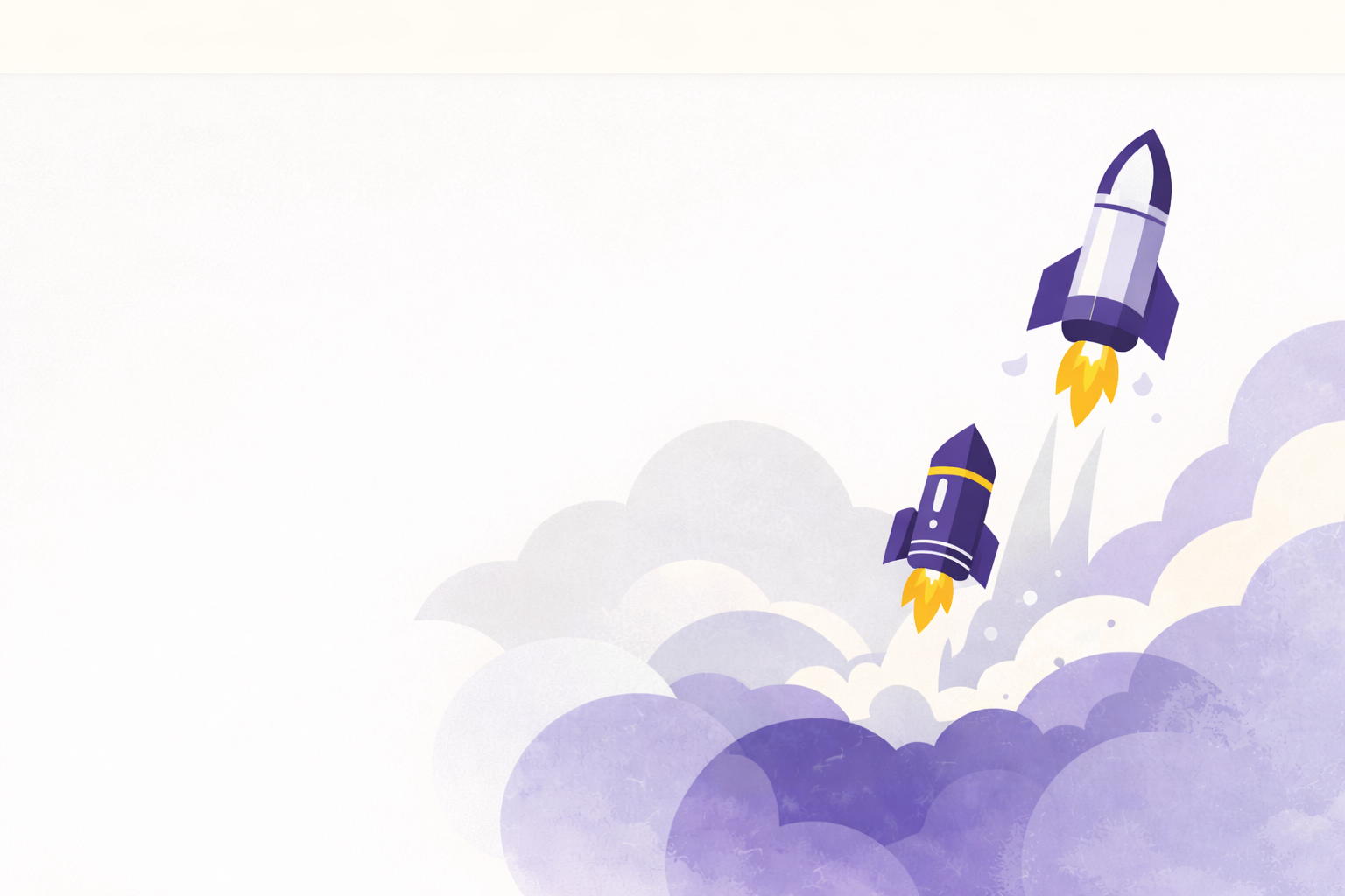 Rocket illustration representing organisational growth